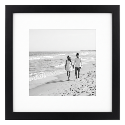Streamline Matted Picture Frame — 8x8 with 5x5 Mat / Black / 1 Pack