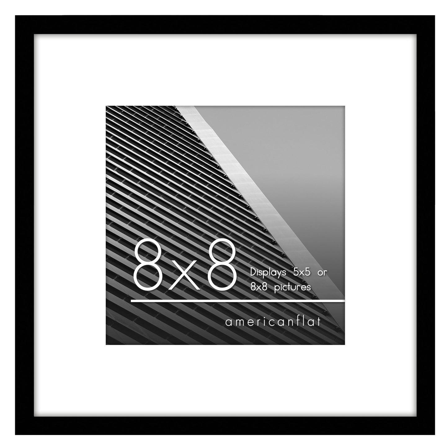 Picture Frame | Includes Mat | Slim Molding | Streamline Collection