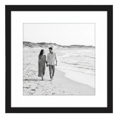 Streamline Matted Picture Frame — 8x8 with 6x6 Mat / Black / 1 Pack