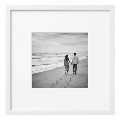Streamline Matted Picture Frame — 8x8 with 5x5 Mat / White / 1 Pack