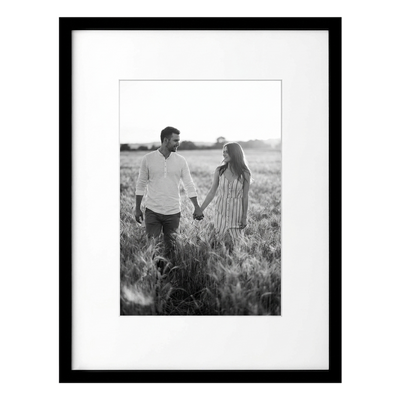 Streamline Matted Picture Frame — 8x10 with 5x7 Mat / Black / 1 Pack