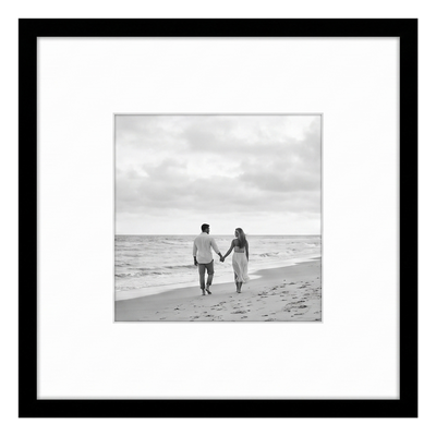 Streamline Matted Picture Frame — 10x10 with 4x4 Mat / Black / 1 Pack