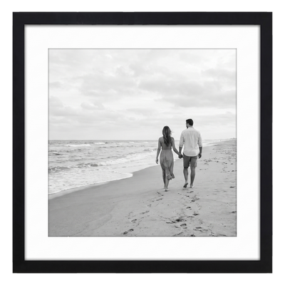 Streamline Matted Picture Frame — 10x10 with 8x8 Mat / Black / 1 Pack