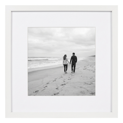 Streamline Matted Picture Frame — 10x10 with 8x8 Mat / White / 1 Pack