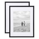 Included in this set: Streamline Matted Picture Frame, black 11x14 with an 8x10 mat, two-pack (2 packs in the set)