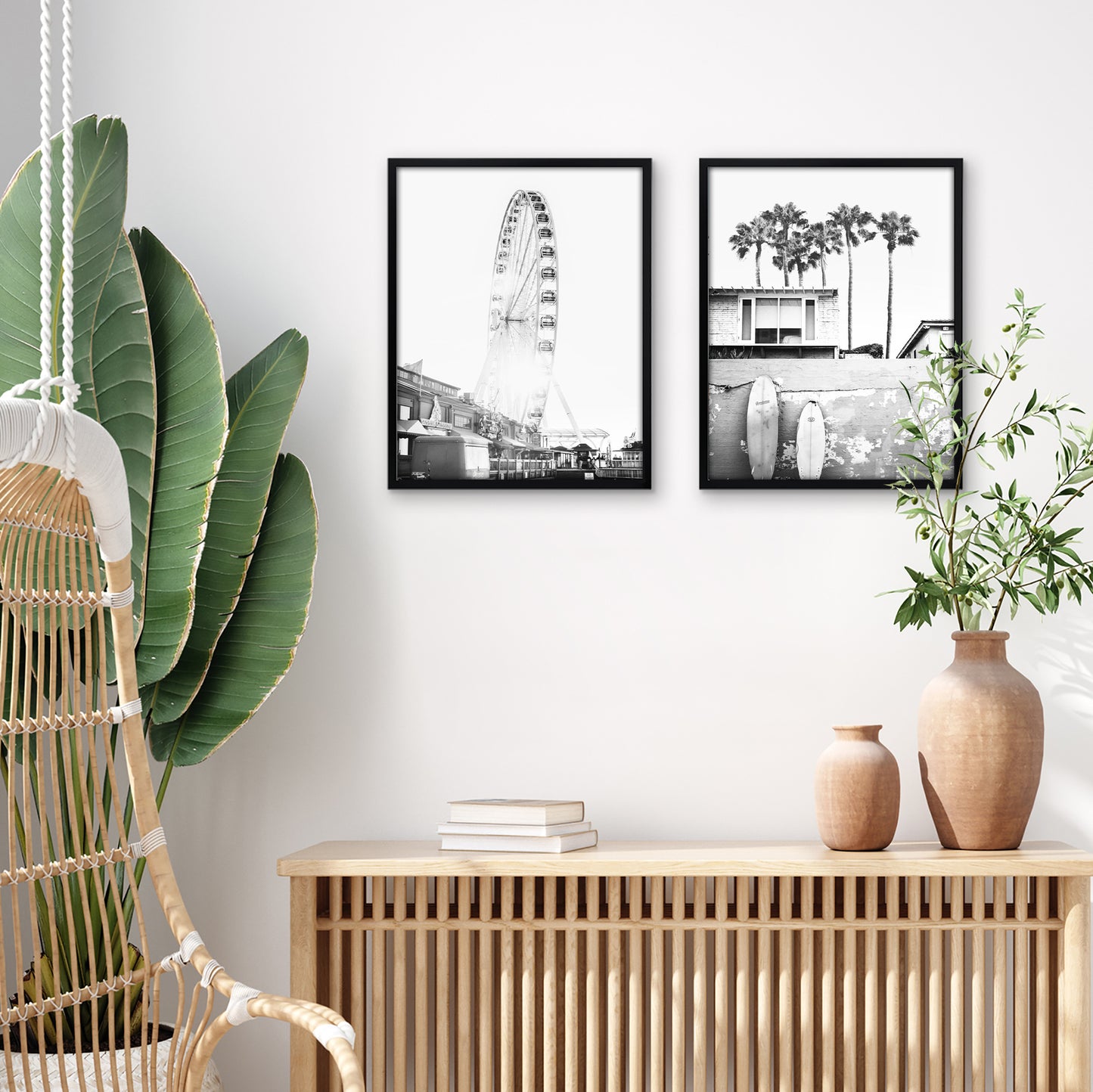 Thin Border Picture Frame | Set of 2 | Sleek Design | Contemporary | Slim Molding - Americanflat