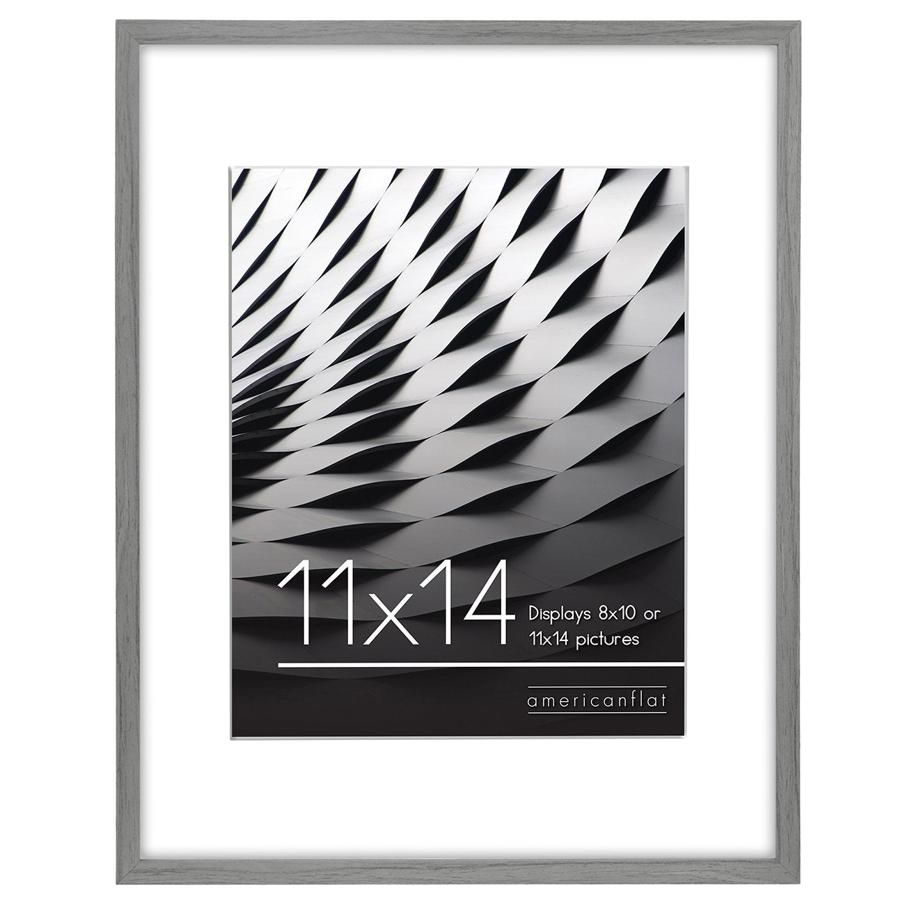 Picture Frame | Includes Mat | Slim Molding | Streamline Collection