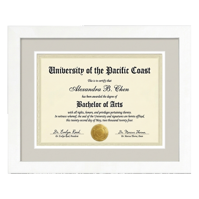 Legacy Matted Document Frame — 11.5x14 / White / 1 Pack