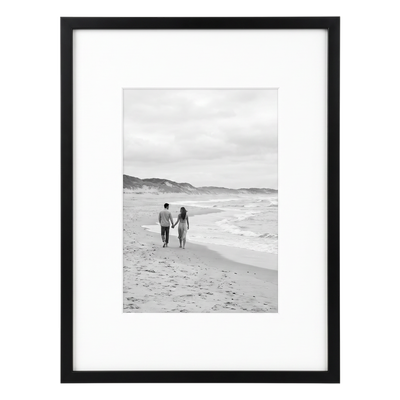 Streamline Matted Picture Frame — 12x16 with 4x6 Mat / Black / 1 Pack