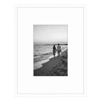 Streamline Matted Picture Frame — 12x16 with 4x6 Mat / White / 1 Pack