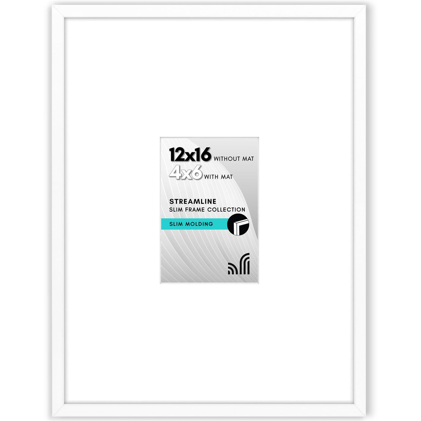 Thin Border Picture Frame | Shatter-Resistant Plexiglass | Wall Art Display