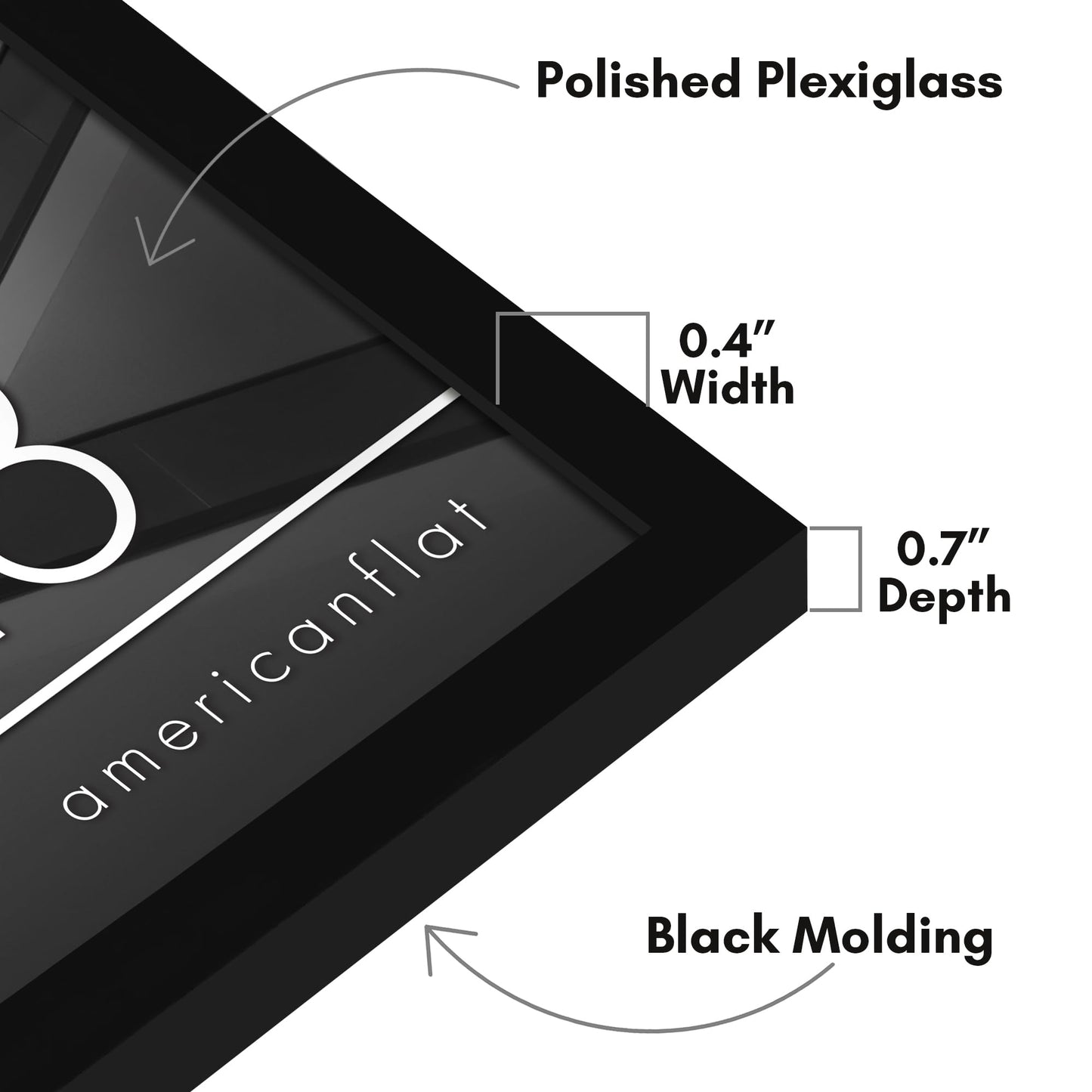 Thin Border Picture Frame | Set of 2 | Sleek Design | Contemporary | Slim Molding - Americanflat