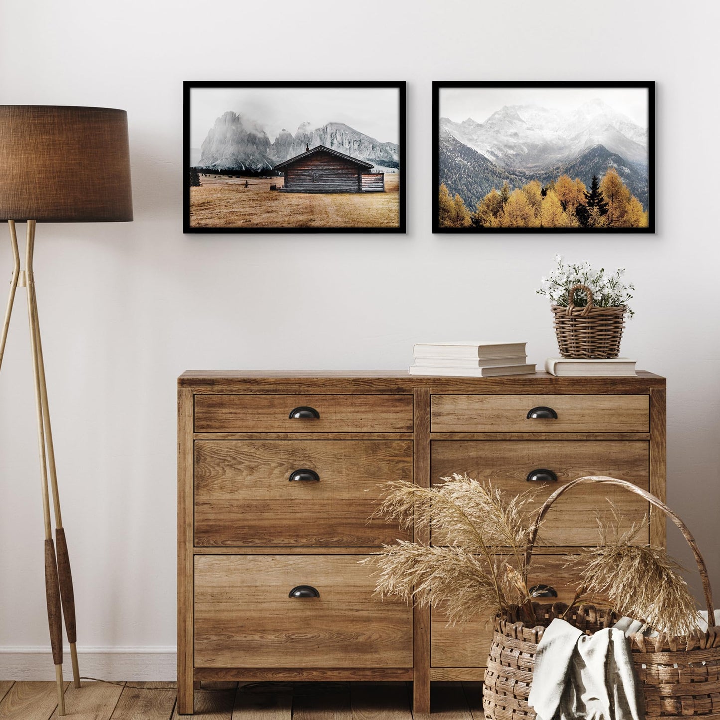 Thin Border Picture Frame | Set of 2 | Sleek Design | Contemporary | Slim Molding - Americanflat