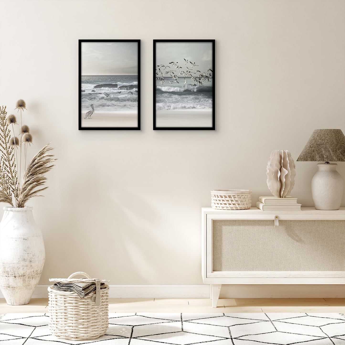 Thin Border Picture Frame | Set of 2 | Sleek Design | Contemporary | Slim Molding - Americanflat