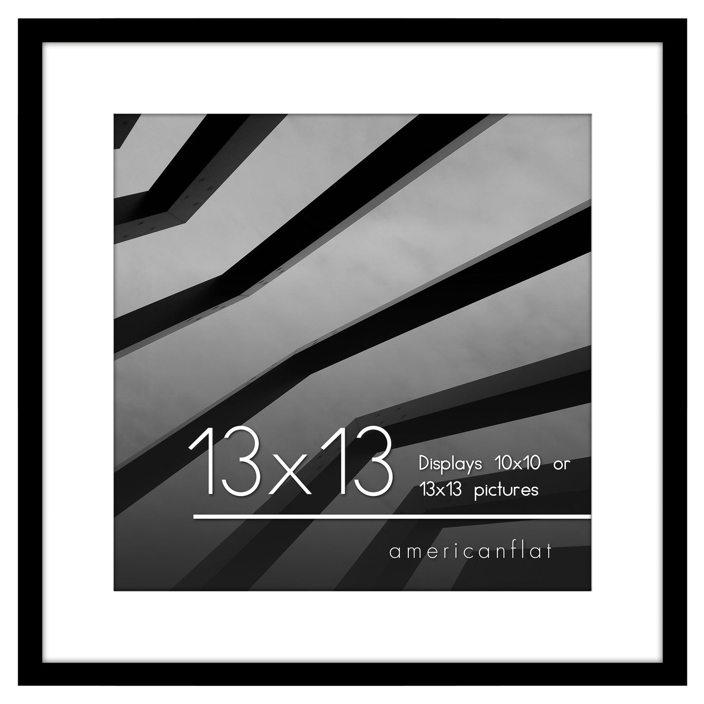 Picture Frame | Includes Mat | Slim Molding | Streamline Collection