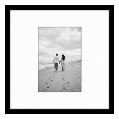 Streamline Matted Picture Frame — 14x14 with 4x6 Mat / Black / 1 Pack