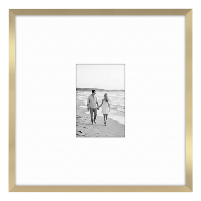 Streamline Matted Picture Frame — 14x14 with 4x6 Mat / Gold / 1 Pack