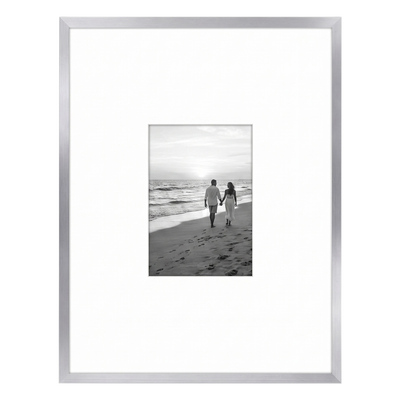 Streamline Matted Picture Frame — 14x18 with 5x7 Mat / Silver / 1 Pack
