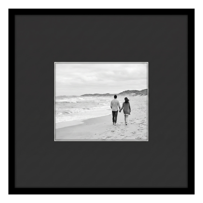 Streamline Matted Picture Frame — 16x16 with 5x7 Black Mat / Black / 1 Pack
