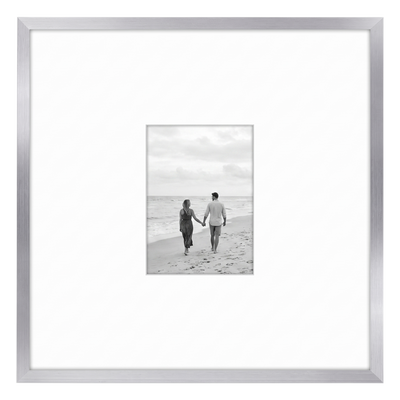 Streamline Matted Picture Frame — 16x16 with 5x7 Mat / Silver / 1 Pack