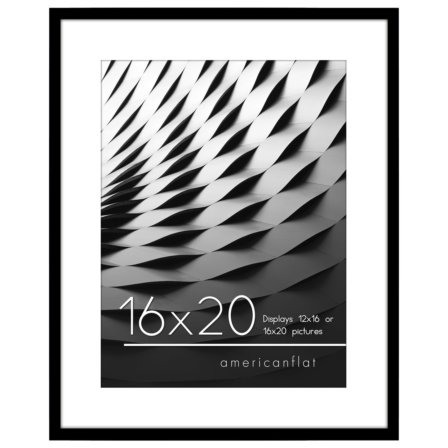 Picture Frame | Includes Mat | Slim Molding | Streamline Collection