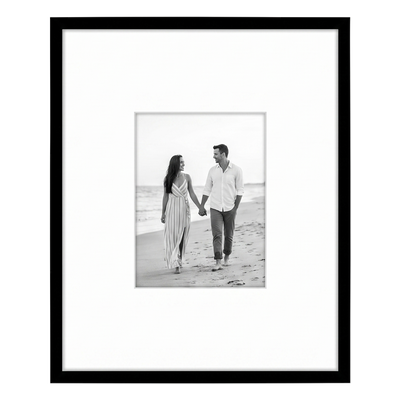 Streamline Matted Picture Frame — 16x20 with 6x8 Mat / Black / 1 Pack