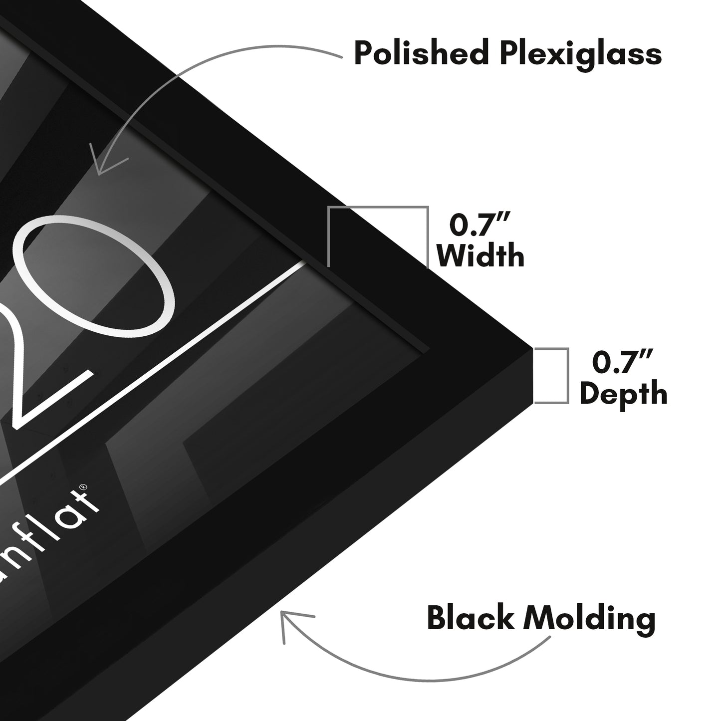 Thin Border Picture Frame | Set of 2 | Sleek Design | Contemporary | Slim Molding - Americanflat