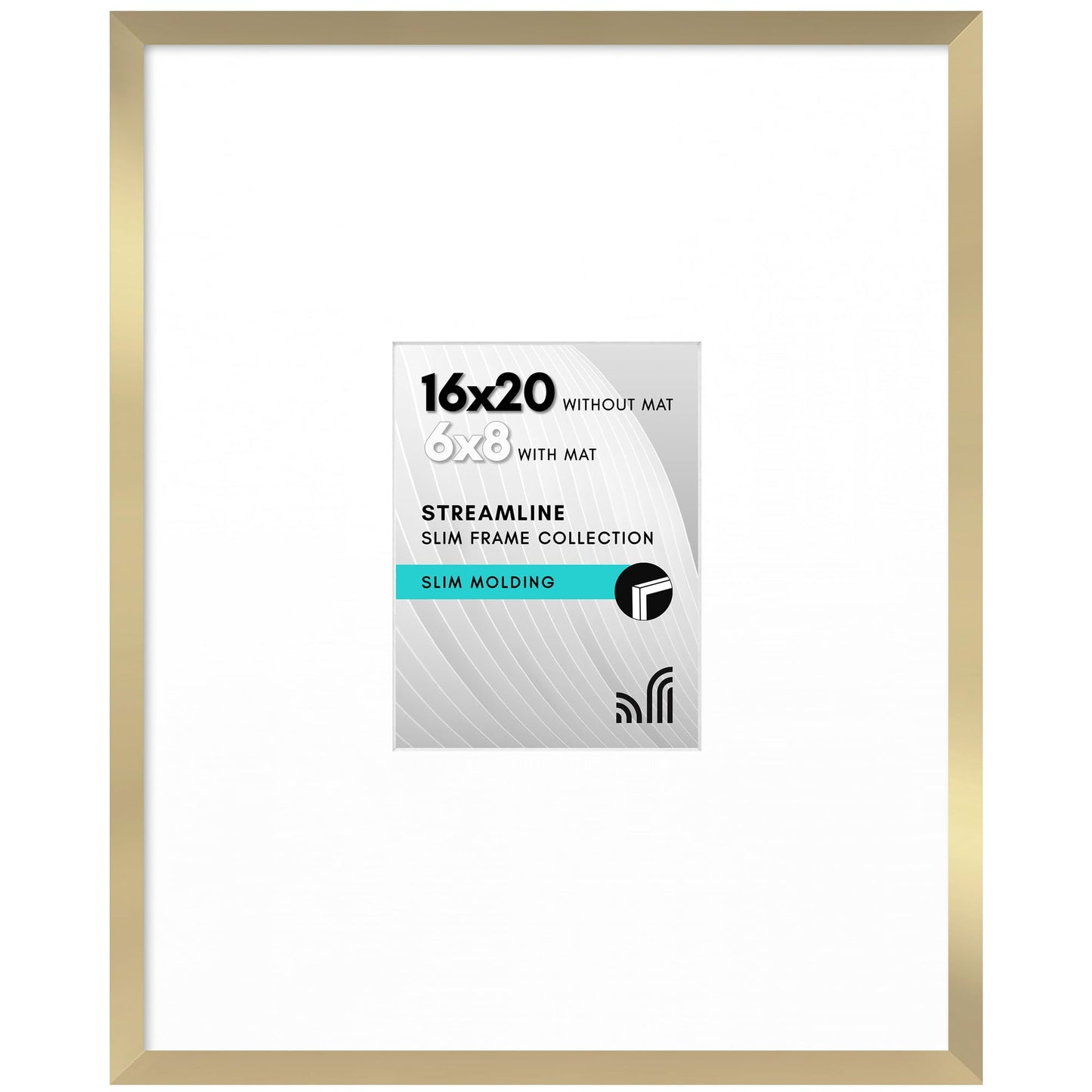 Thin Border Picture Frame | Shatter-Resistant Plexiglass | Wall Art Display