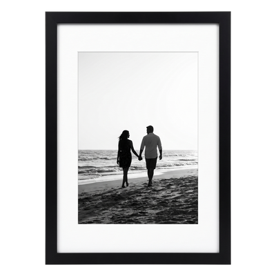 Streamline Matted Picture Frame — 16x22 with 12x18 Mat / Black / 1 Pack