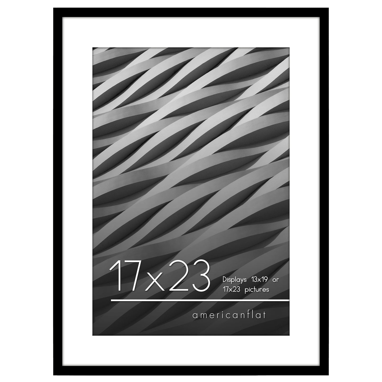 Picture Frame | Includes Mat | Slim Molding | Streamline Collection
