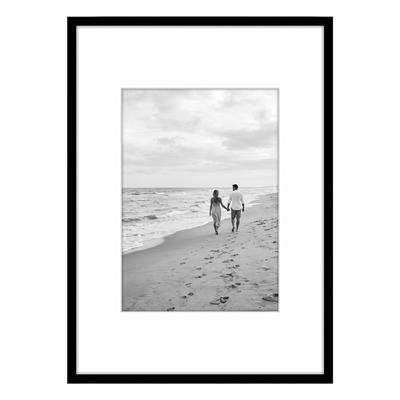 Streamline Matted Picture Frame — 18x24 with 8x10 Mat / Black / 1 Pack