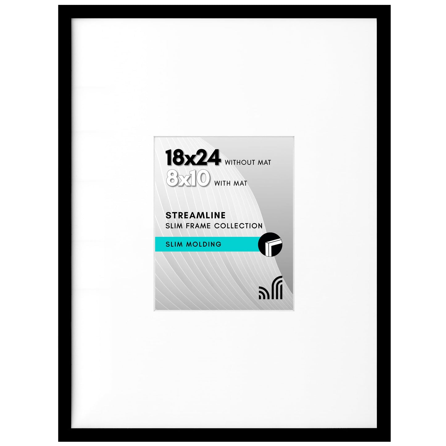 Thin Border Picture Frame | Shatter-Resistant Plexiglass | Wall Art Display