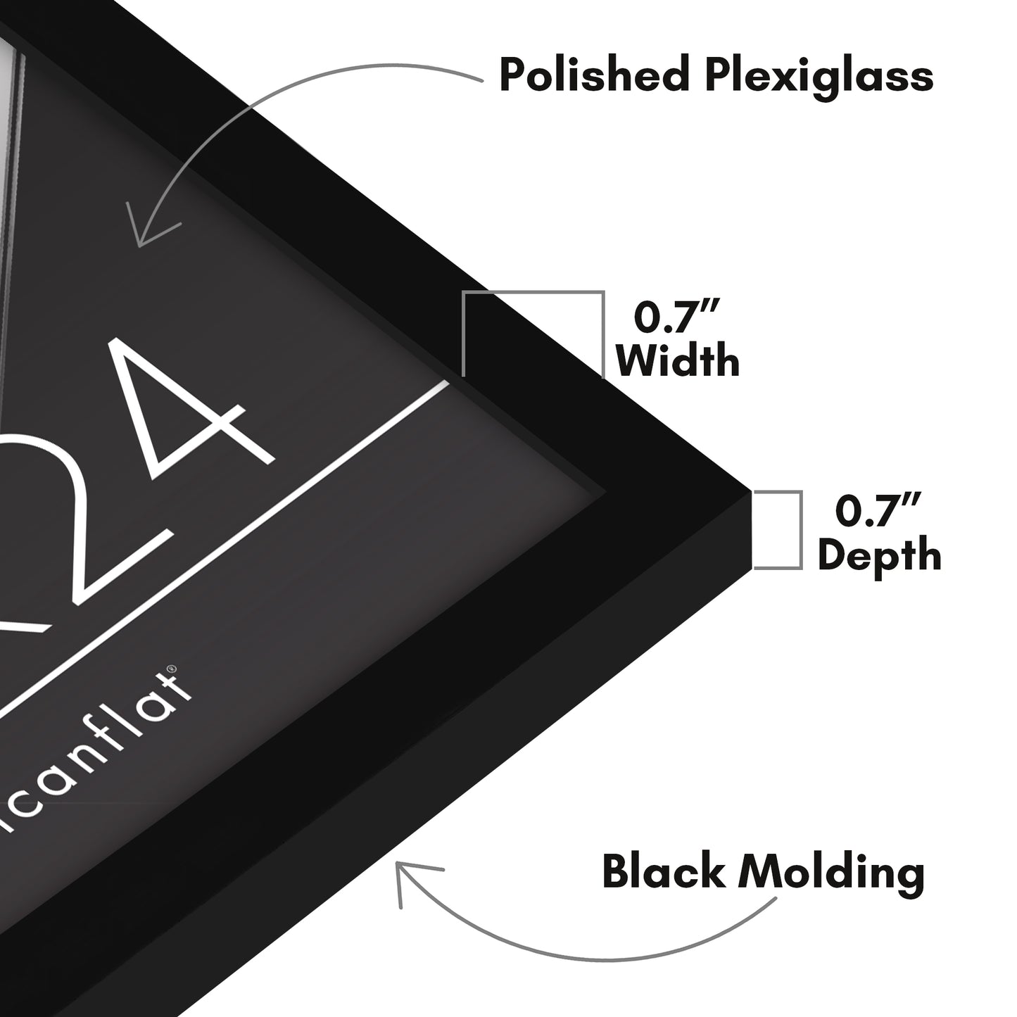 Thin Border Picture Frame | Set of 2 | Sleek Design | Contemporary | Slim Molding - Americanflat