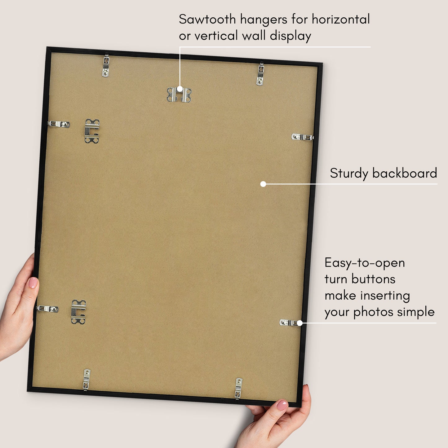 Thin Border Picture Frame | Set of 2 | Sleek Design | Contemporary | Slim Molding - Americanflat