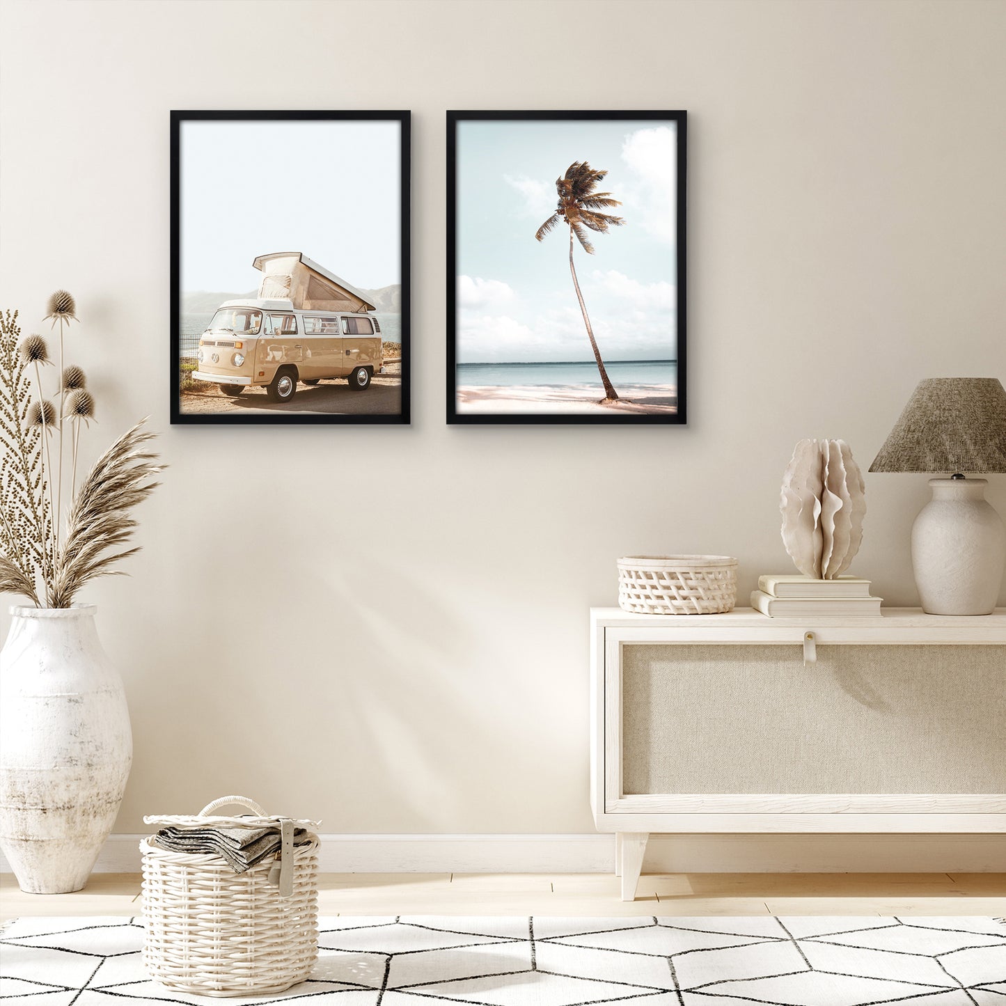 Thin Border Picture Frame | Set of 2 | Sleek Design | Contemporary | Slim Molding - Americanflat