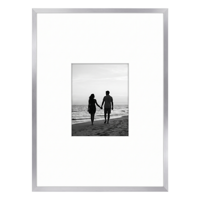 Streamline Matted Picture Frame — 18x24 with 8x10 Mat / Silver / 1 Pack