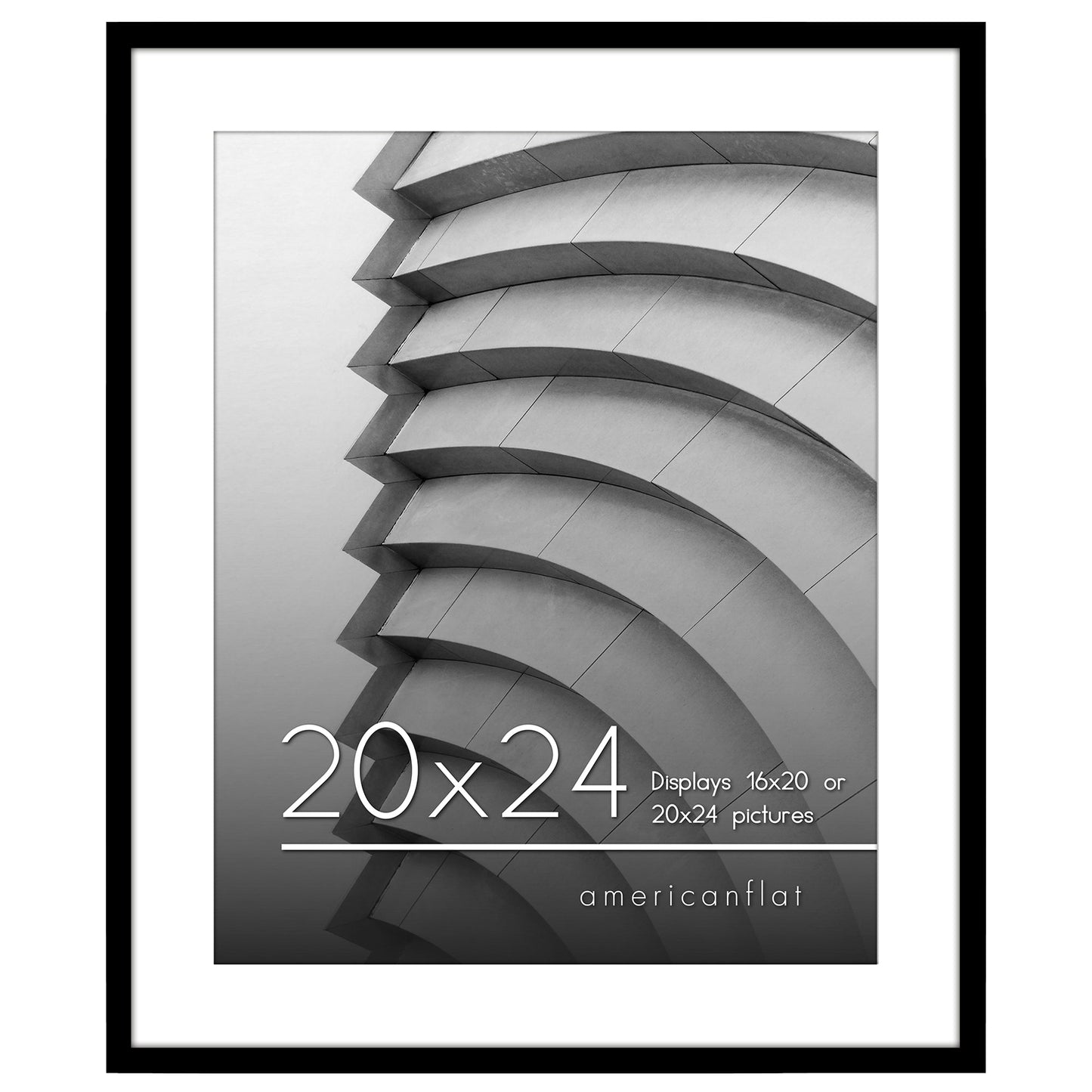 Picture Frame | Includes Mat | Slim Molding | Streamline Collection