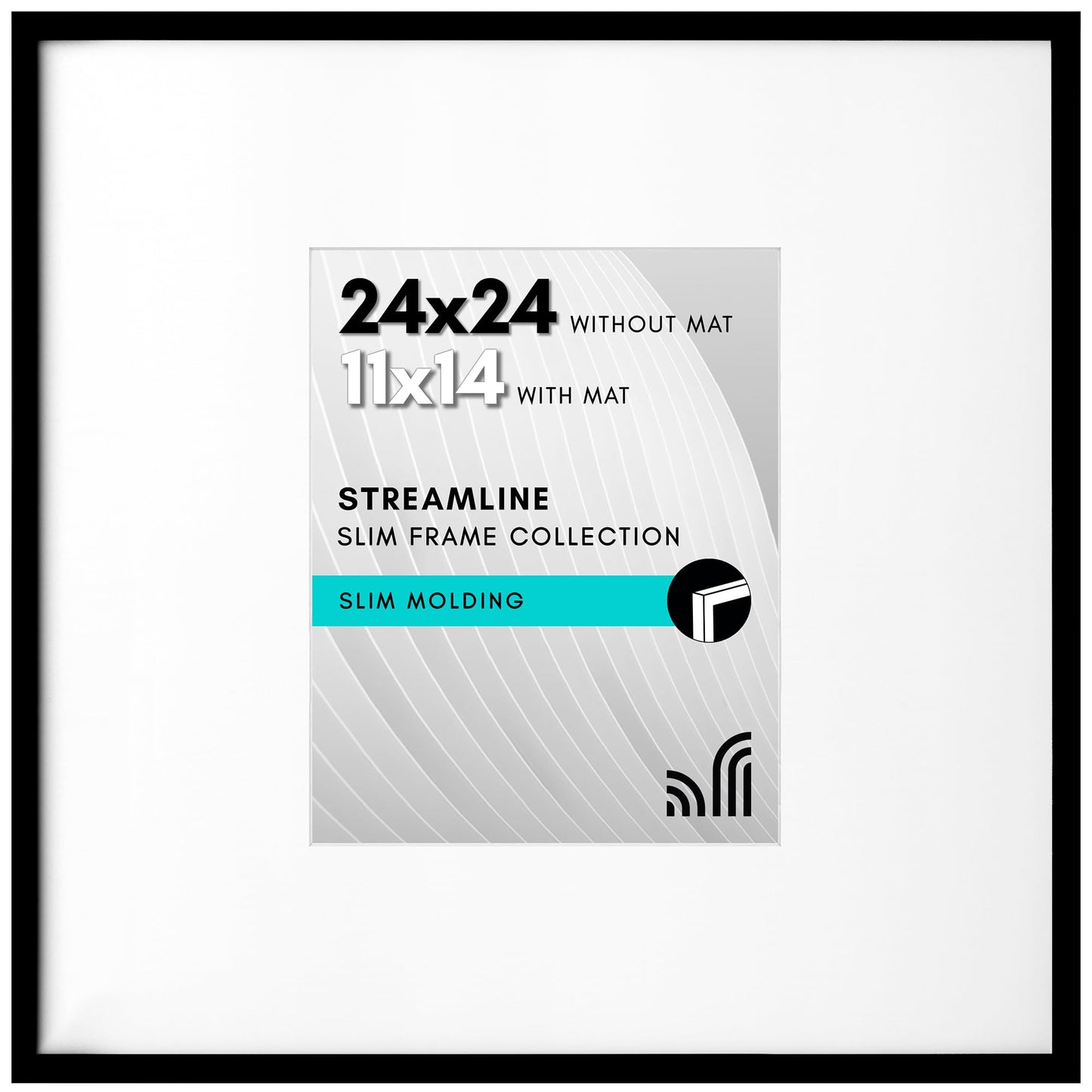 Thin Border Picture Frame | Shatter-Resistant Plexiglass | Wall Art Display
