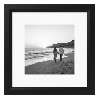 Streamline Matted Picture Frame — 24x24 with 12x12 Mat / Black / 1 Pack
