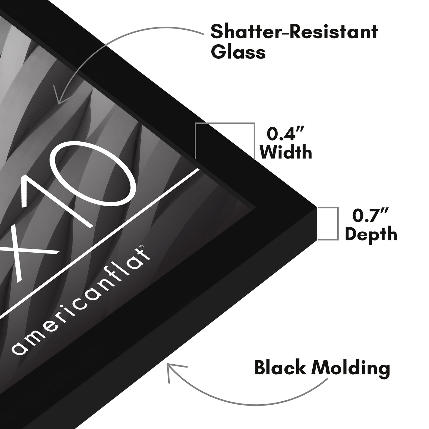 Thin Border Picture Frame | Set of 2 | Sleek Design | Contemporary | Slim Molding - Americanflat