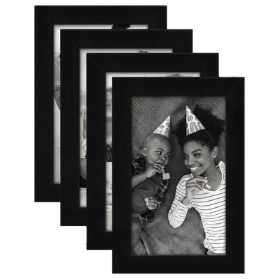 Magnetic Refrigerator Frame — 2x3 / Black / 4 Pack