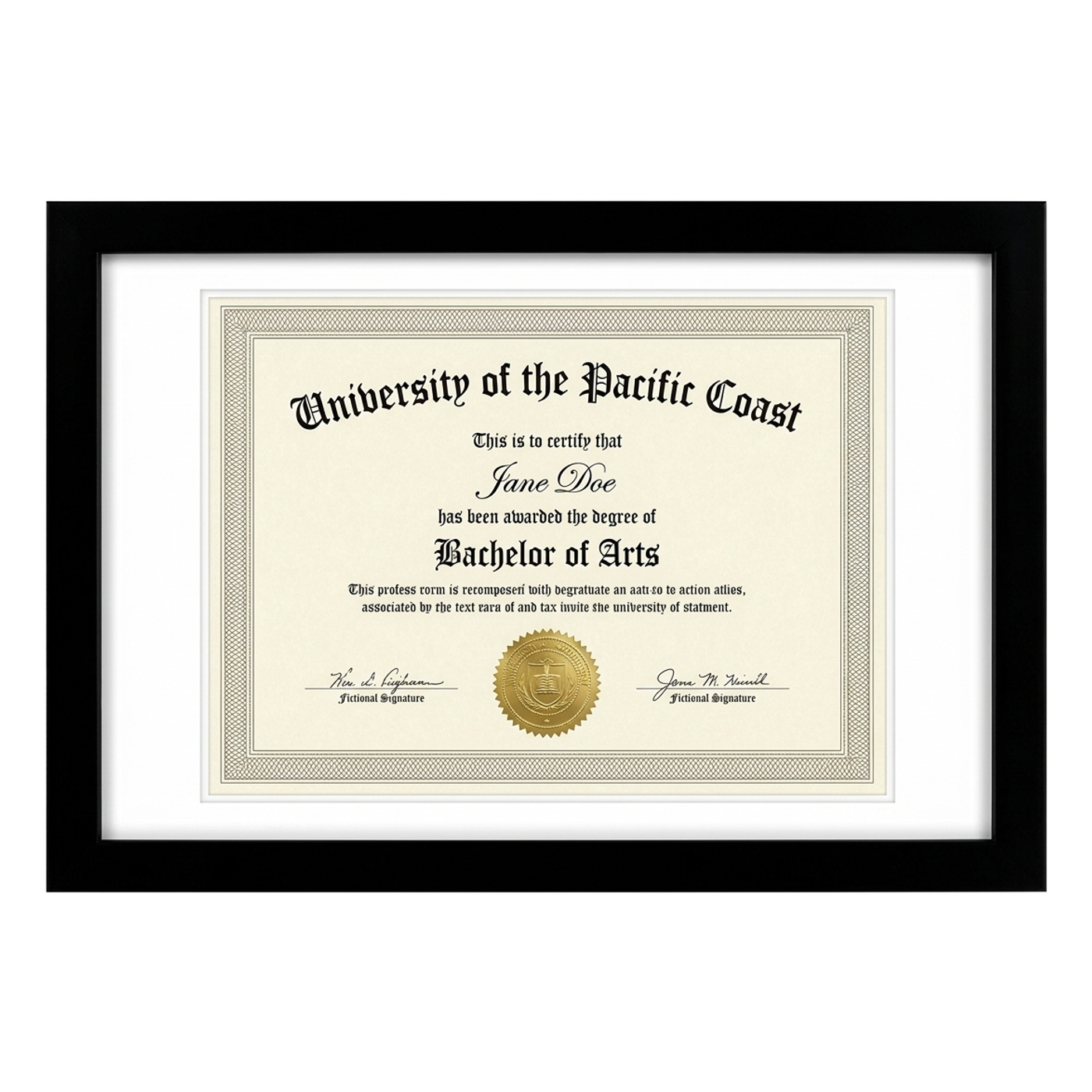 Legacy Unmatted Document Frame
