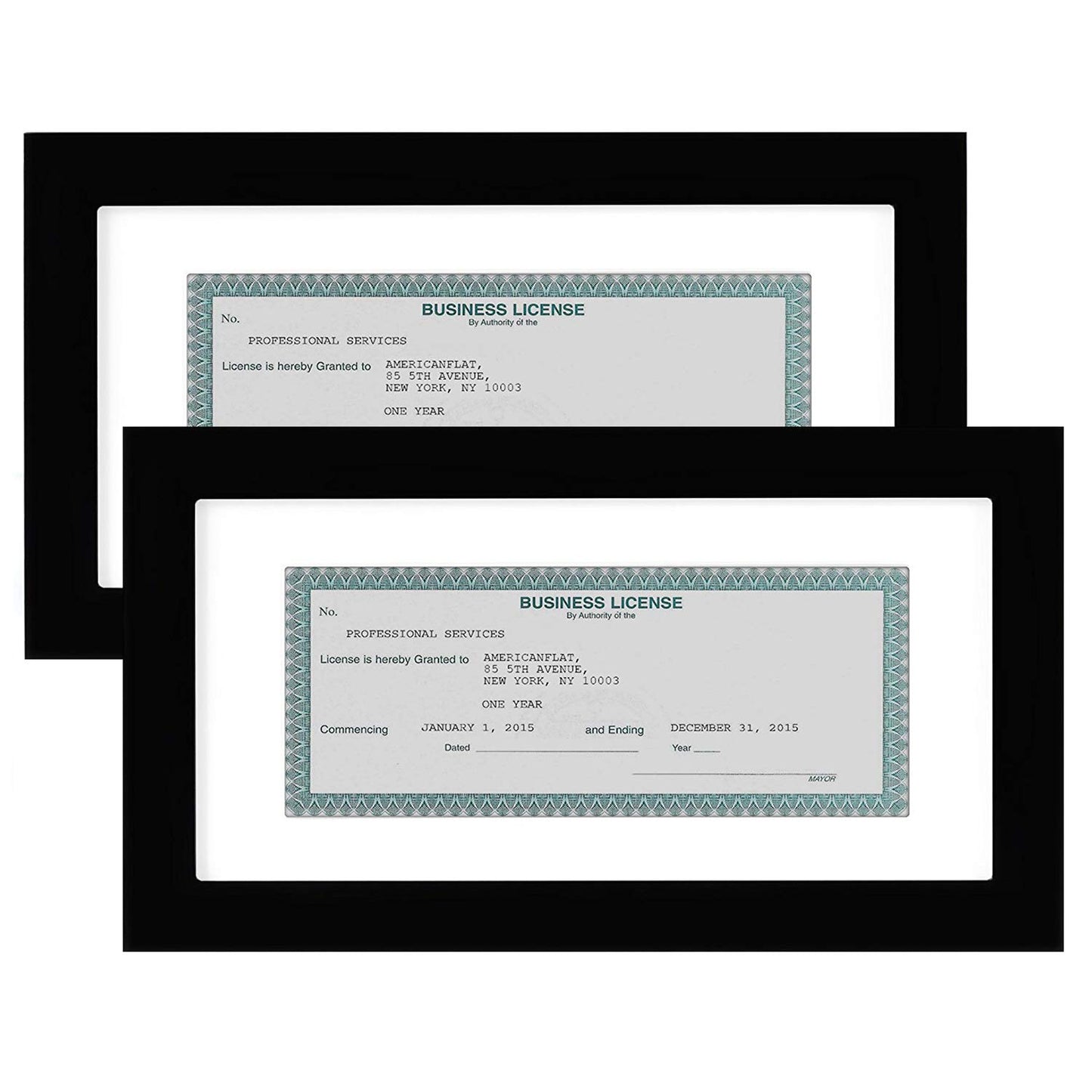 Business License MF0510BK2PK Frame - Americanflat