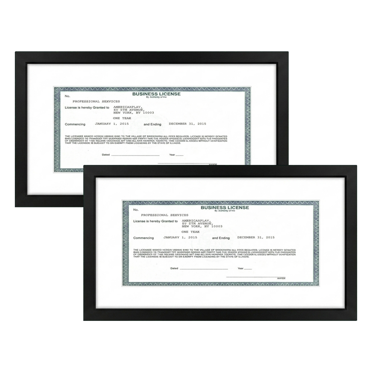 Business License Frame | Professional Display