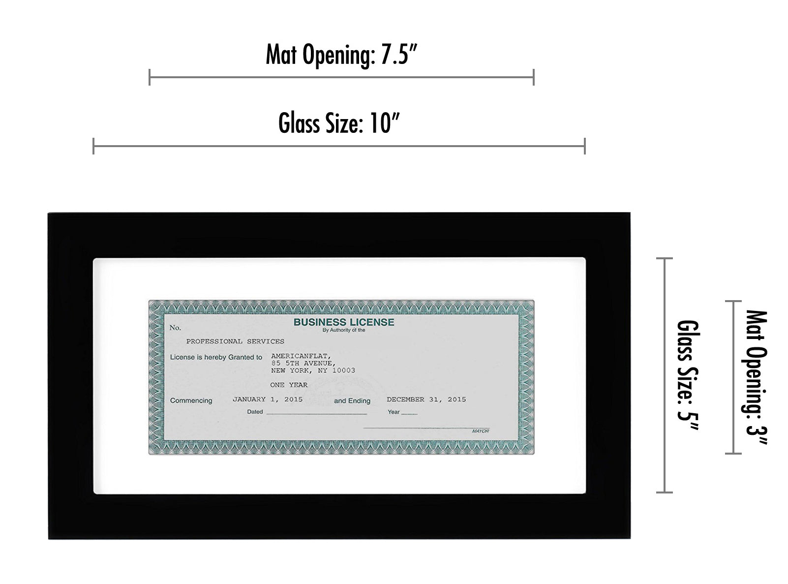 Business License MF0510BK2PK Frame - Americanflat