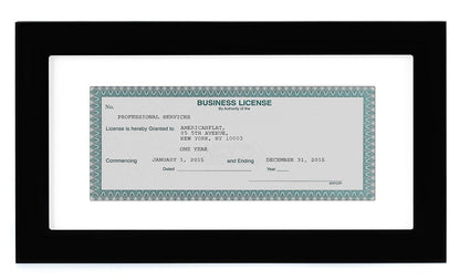 Business License MF0510BK Frame - Americanflat