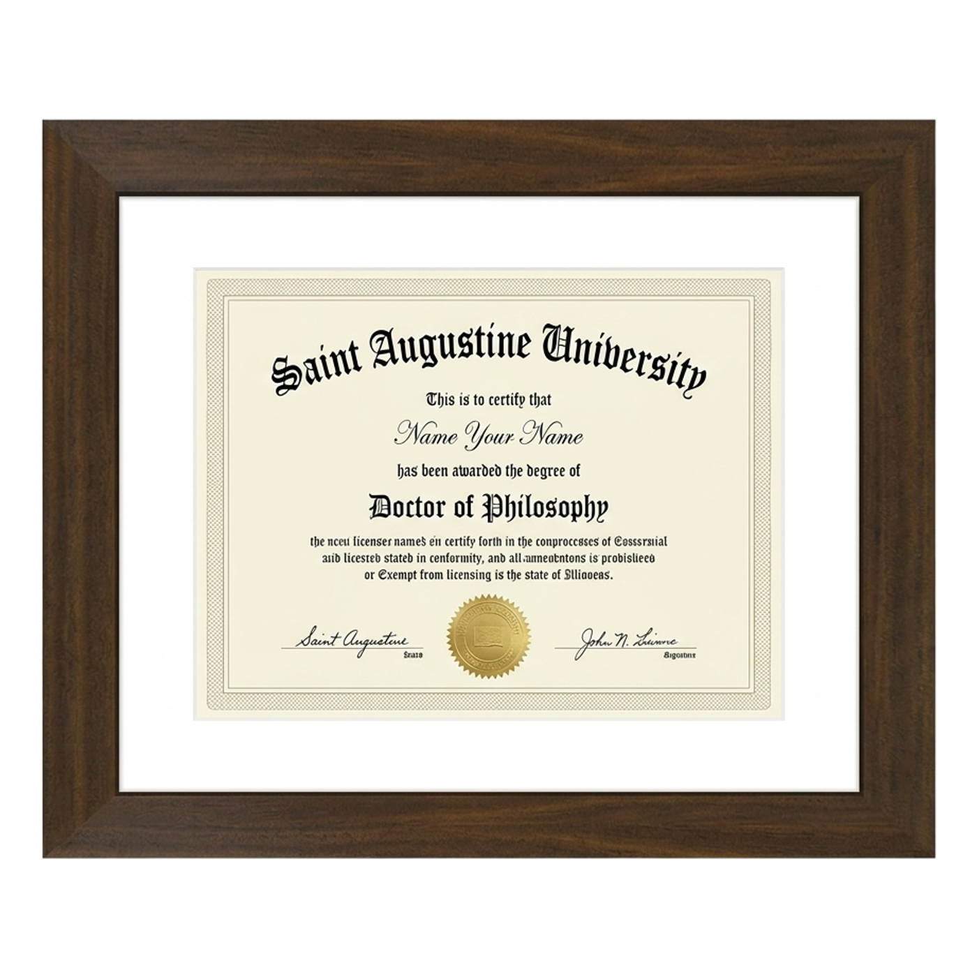 Legacy Unmatted Document Frame