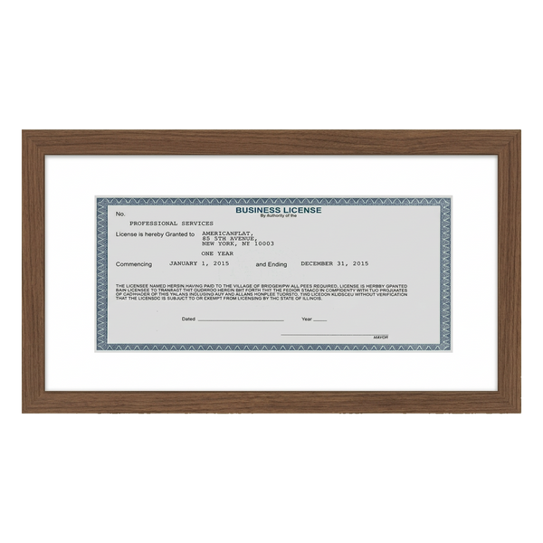 Business License Frame | Professional Display