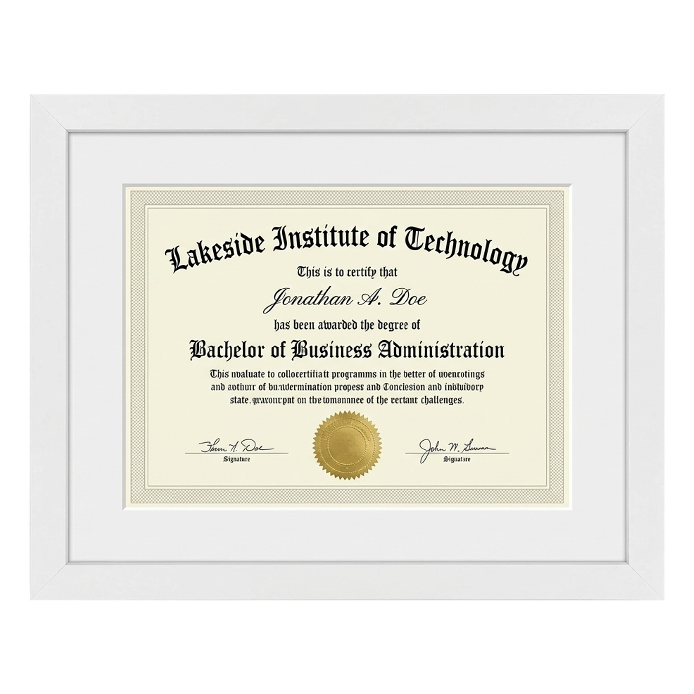 Legacy Unmatted Document Frame