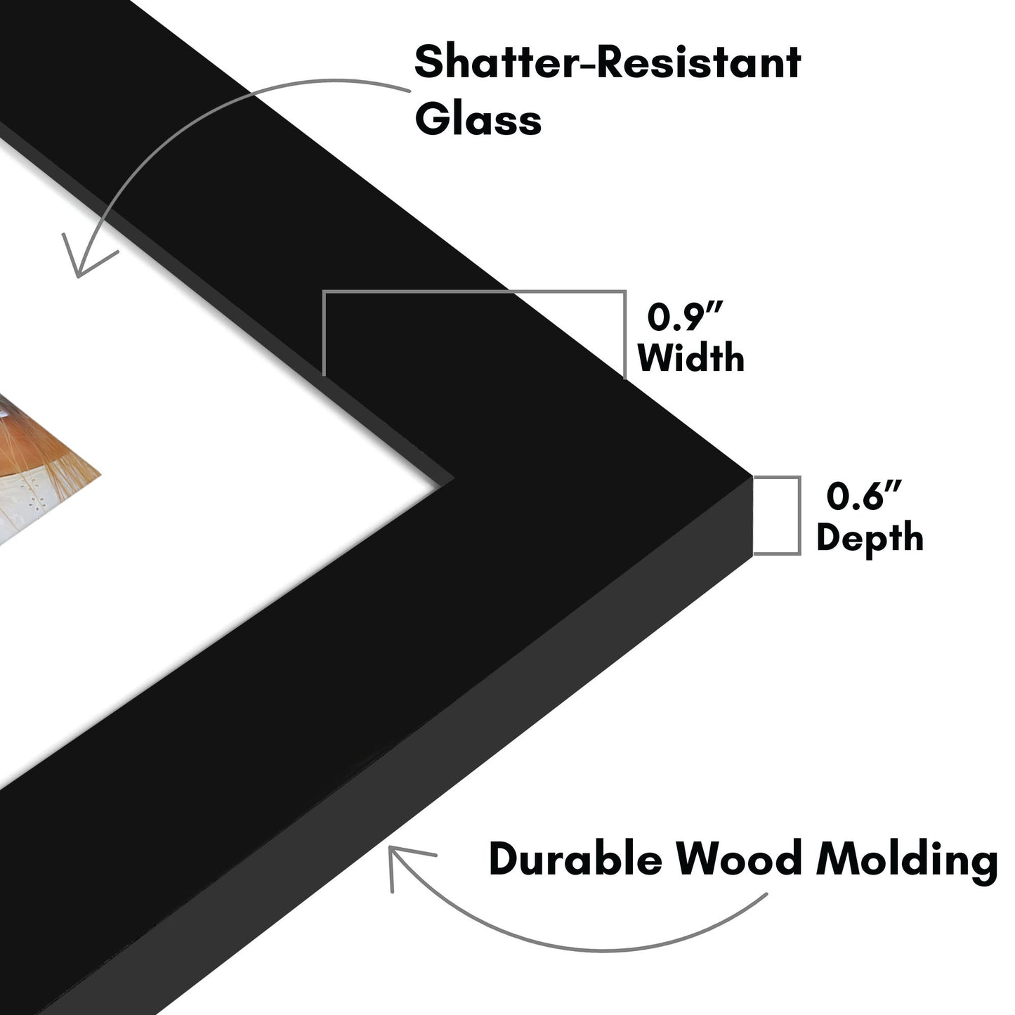 Americanflat Picture Frames | Set of 2 | With Mat | Shatter-Resistant Glass